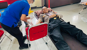 HUT Bhayangkara Ke-78 Polres Sekadau Laksanakan Giat Donor Darah