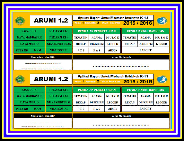 Aplikasi Raport Kurikulum 2013 SD/Madrasah SMP/MTS SMA/MA Versi 2017/2018