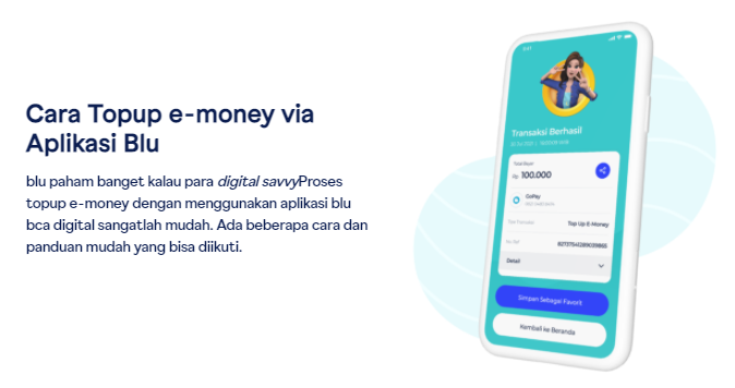 Cara Top Up E-Money Via Aplikasi Blu