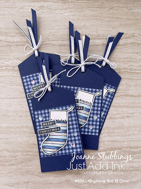 Jo's Stamping Spot - Just Add Ink Challenge #634 Gift Tags using Sweet Little Stockings by Stampin' Up!