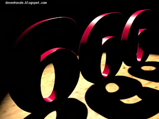 Número 666 com sombra