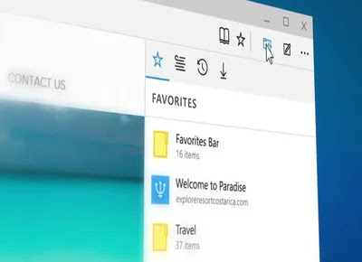 How to use the Favorites feature in Edge Browser to manage and organize websites