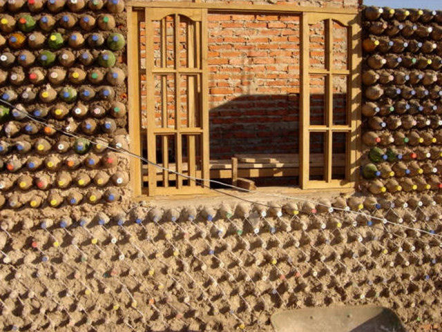 House built from PET bottles