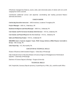 Senior Business Analyst Resume Examples