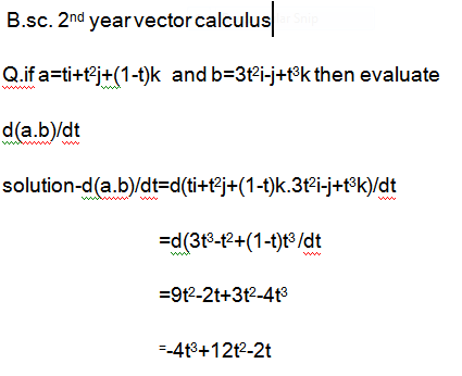 Differentiation of vectors