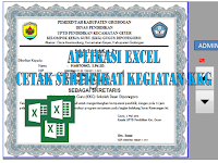 Download aplikasi excel pembuatan sertifikat kegiatan KKG secara otomatis
