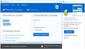 Team Viewer remote desktop access 