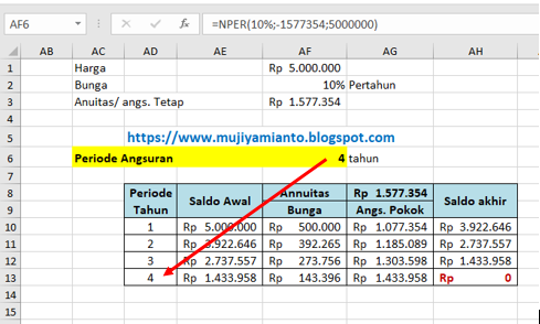 rumus keuangan excel