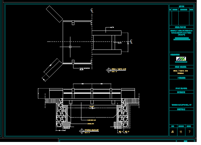 Contoh Gambar  Autocad Jembatan 450 x 600 Arsitek Sipil 