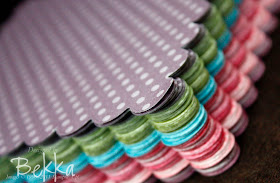 Stack of Scalloped Squared Papers