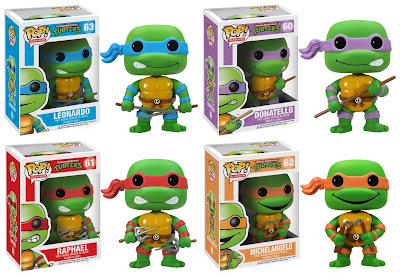 Teenage Mutant Ninja Turtles Pop! Vinyl Figures by Funko - Leonardo, Donatello, Raphael & Michelangelo