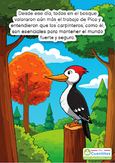 Cuento - El pájaro carpintero - Mis Cuentitos 14