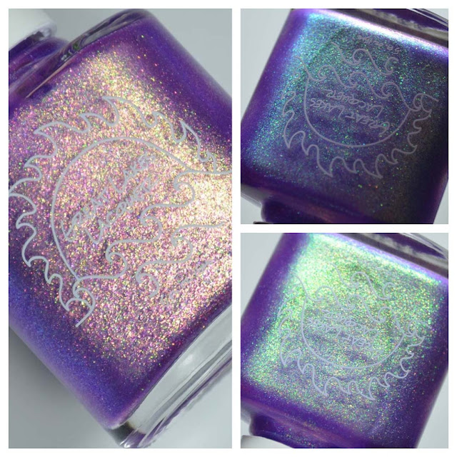 purple shimmer nail polish