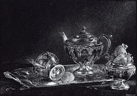 10-Silver-tea-set-Black-and-White-Drawings-Vitaly-Medved-www-designstack-co