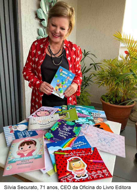 Silvia Securato, 71 anos, CEO da Oficina do Livro Editora.