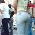 Round ass in jeans