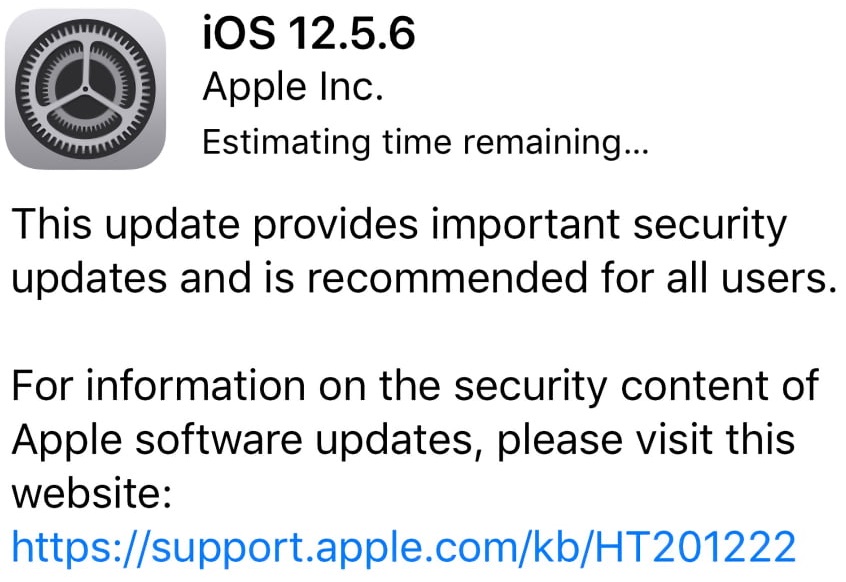 iOS 12.5.6 Features