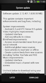 HTC One Mini Android 4.3 update