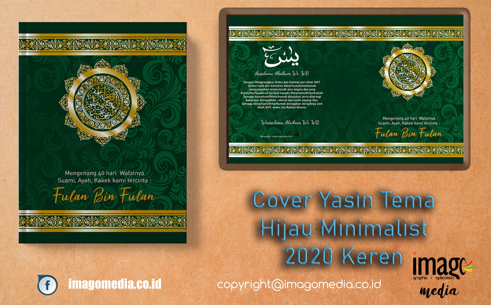 Cover Buku Yasin Tema Hijau Minimalist 2020 Keren  Imago Media  Home