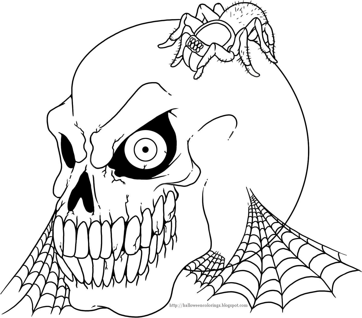skeleton halloween colorings