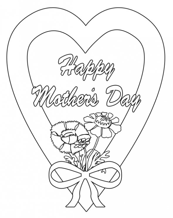 Happy Mother Day Printable Coloring Pages 9