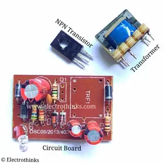 Mobile Phone Charger Circuit Board, Transformer and Transistor