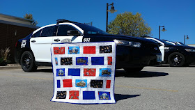 A police themed baby quilt