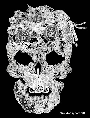 His lace skull is a new edition of Noah's 109 Lace Skull