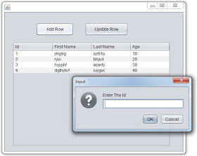 java add update row