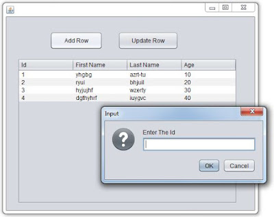 java add update row