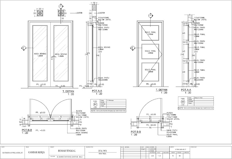 46 Gambar Detail Kusen Pintu Kayu Motif Populer!