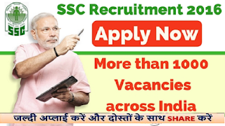  Recruitment of 183 Scientific Assistant, Junior Engineer, Assistant, JRA through SSC CR 2016