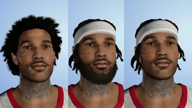 NBA 2K24 Willie Cauley-Stein Cyberface (3 Hairstyles)