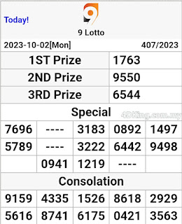 9 lotto 4d 03-10-2023 result