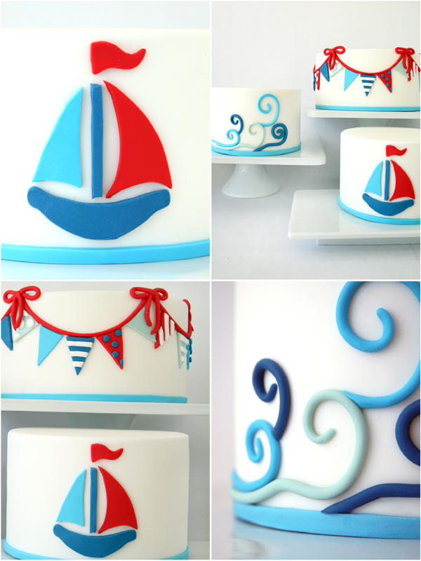 Trio of DIY  Nautical  Cakes Using Sugar Paste Fondant 