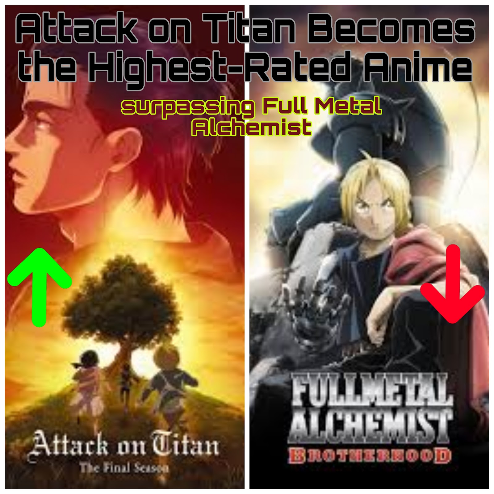 Attack on Titan Catches Up To Fullmetal Alchemist As The Highest Rated  Anime On MyAnimeList - Anime Corner