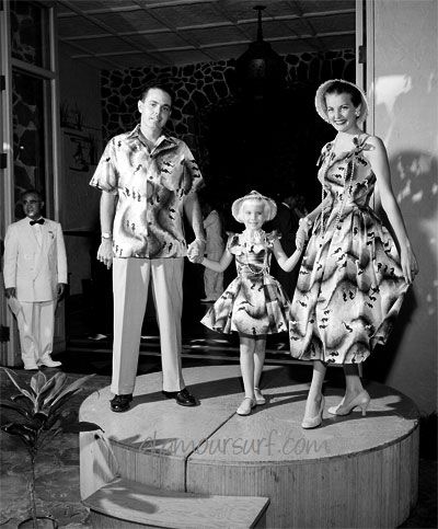  Fashion Rainbow Shirts on Shaheen Fashion Show Hawaii 1955