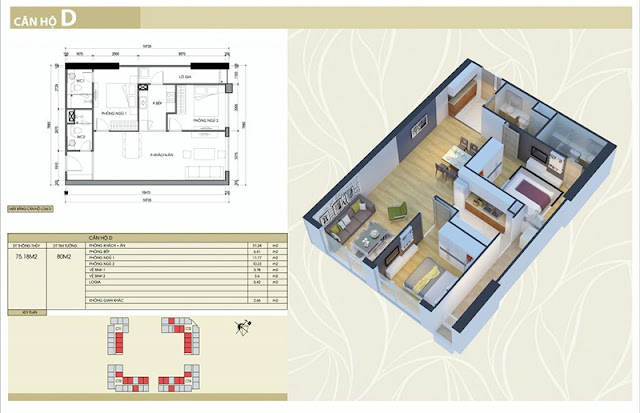 Thiết kế căn hộ D chung cư Eco Green City Nguyễn Xiển