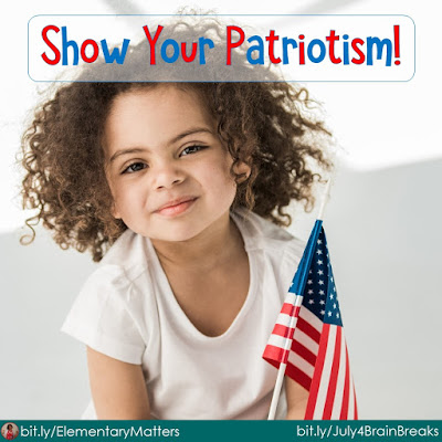 Happy Independence Day! This post has a patriotic brain breaks resource that can be used for any USA holiday!