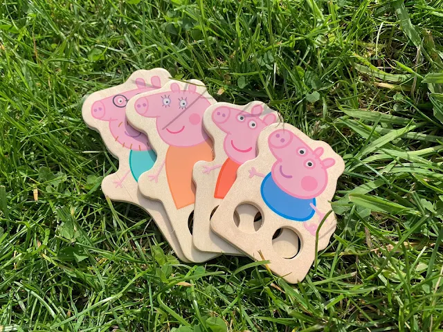 Family of Peppa Pig Wooden Finger Puppets