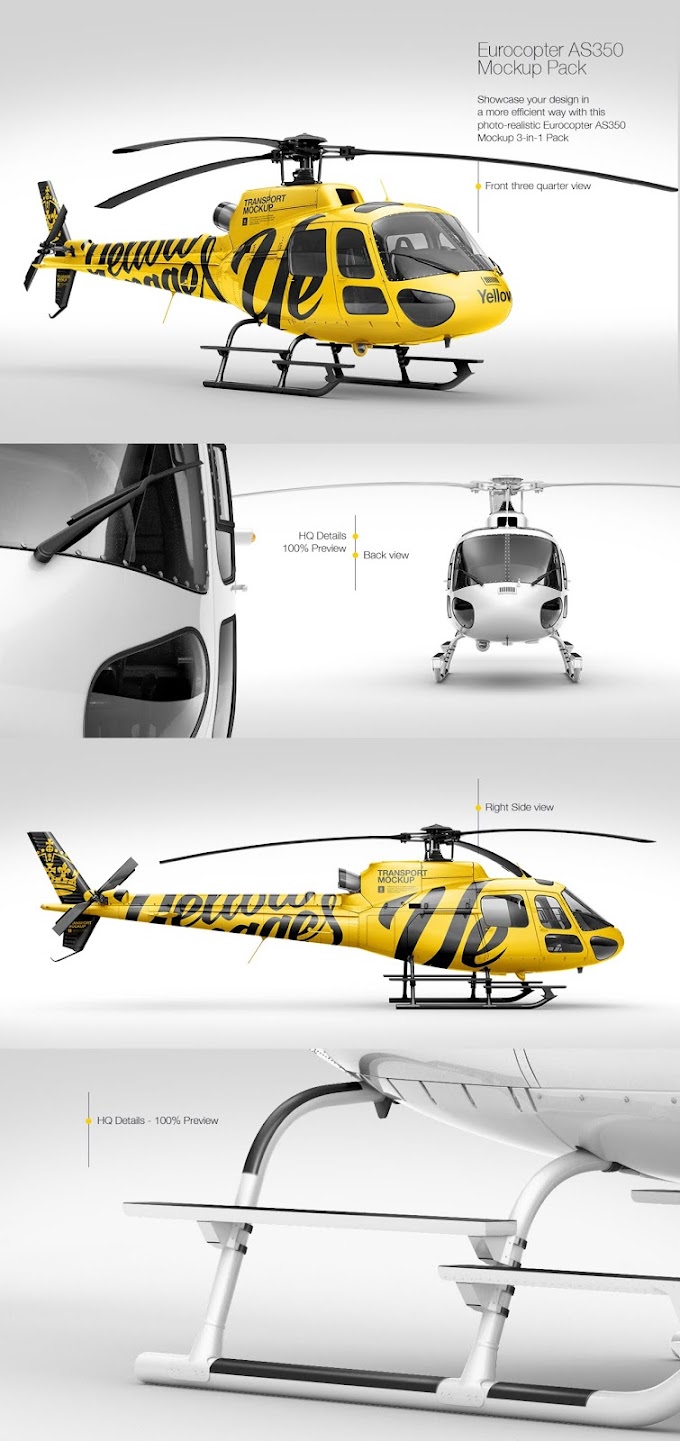 Eurocopter AS350 Mockup Pack