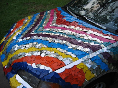 Twinkle Little Art Car Hood Closeup