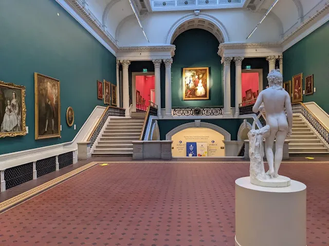 Inside the National Gallery of Ireland in Dublin in January