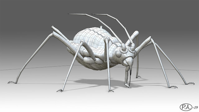 Greenbug 3D-model wire render