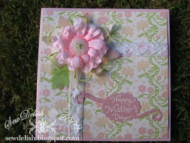 mother's day card cricut mothers blue flower vellum twisted paper flowers cards