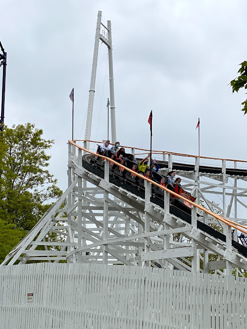 Wildcat Wooden Roller Coaster Turn Lake Compounce Bristol Connecticut