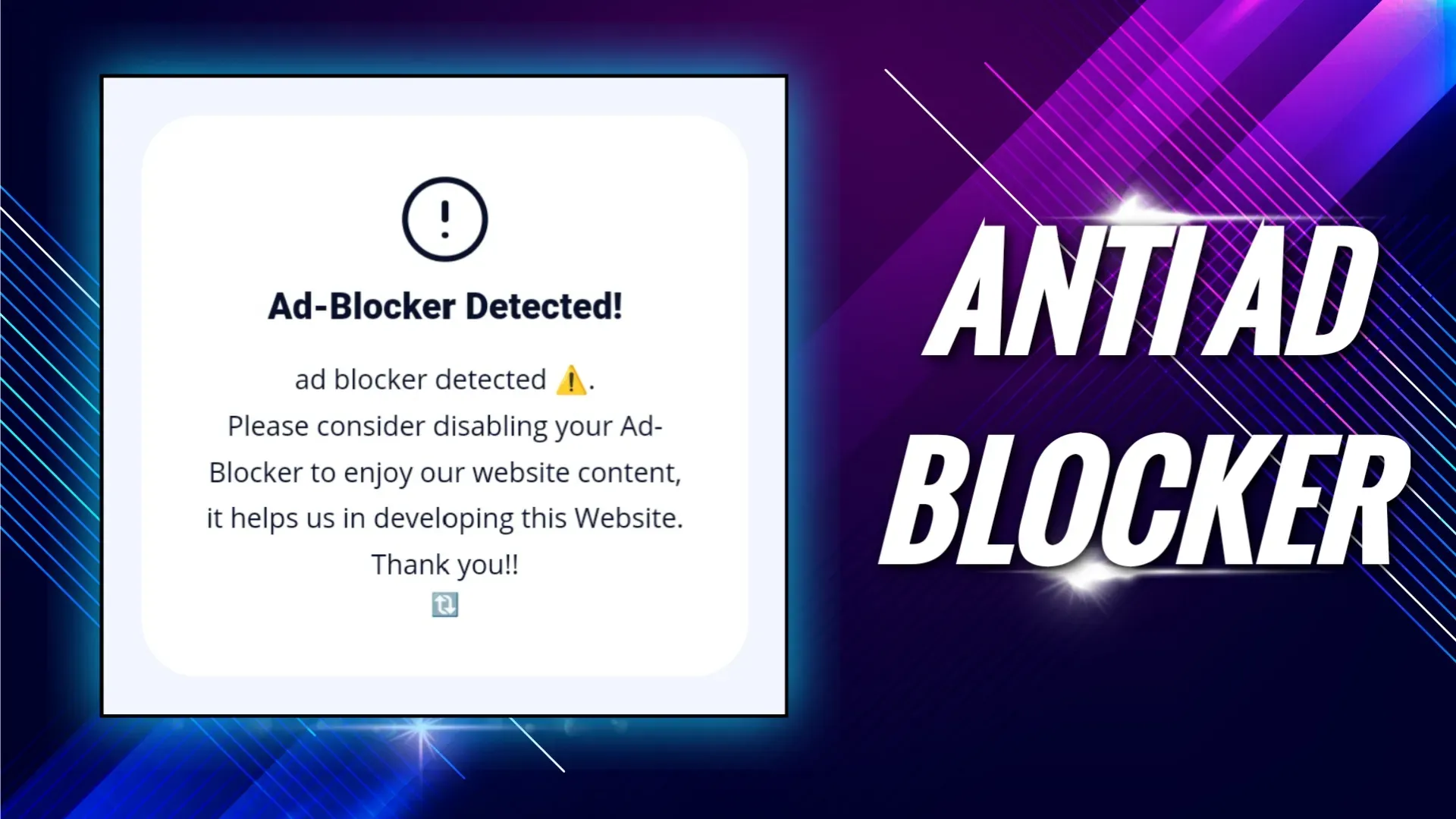 Anti-Ad Blocker for Your Blogger Website