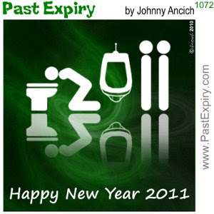 [CARTOON] Happy New Year 2011. cartoon, bathroom, drinks, men, pictogram,