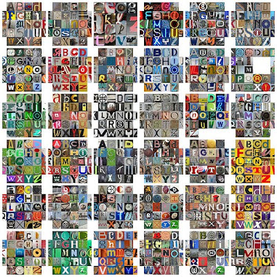 Alphabet Graffiti Letters Mosaic A-Z