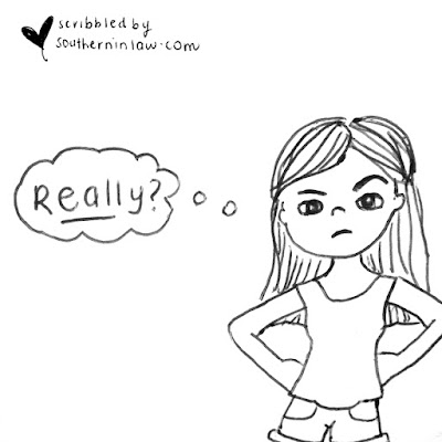 Really?! Girl Cartoon with Attitude 